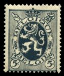 БЕЛЬГИЯ 1929-32 гг. SC# 201 / 5c. "БЕЛЬГИЙСКИЙ ЛЕВ" / MNH OG F-VF / ГЕРБЫ