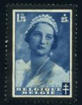 БЕЛЬГИЯ 1935 г. SC# B176 / 1.75fr. + 25c. КОРОЛЕВА АСТРИД(ТРАУРНЫЙ) / MNH OG F-VF