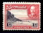 Бермуды 1936-1947 гг. • Gb# 99 • 1 d. • Георг V • основной выпуск • южный берег • Used F-VF
