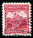 Чехословакия 1927-1929 гг. • Mi# 261(Sc# 133) • 1.50 Kr. • Крепость Карлштейн  • стандарт • Used VF