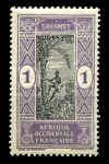 ДАГОМЕЯ 1913-35 гг. SC# 42 / 1 c. / СБОРЩИК БАНАНОВ НА ПАЛЬМЕ / MNH OG VF