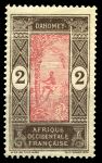 ДАГОМЕЯ 1913-35 гг. SC# 43 / 2 c. / СБОРЩИК БАНАНОВ НА ПАЛЬМЕ / MNH OG VF