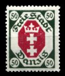 Данциг 1921 г. • Mi# 80 • 50 pf. • в.з. - ячейки • герб города • стандарт • MNH OG XF ( кат.- € 1.20 )