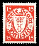 Данциг 1938-1939 гг. • Mi# 293 • 15 pf. • в.з. - 5 (свастика) • герб города • стандарт • MNH OG XF ( кат.- € 7.50 )