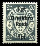 Германия 3-й рейх 1939 г. • Mi# 723 • 20 pf. • надпечатка "Deutsches Reich" на марке Данцига • MNH OG XF ( кат.- € 12 )