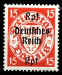 Германия 3-й рейх 1939 г. • Mi# 722 • 15 pf. • надпечатка "Deutsches Reich" на марке Данцига • MNH OG XF ( кат.- € 24 )