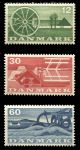 Дания 1960г. / SC# 371-3 / Сельское хозяйство / MNH OG VF(**)