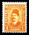 ЕГИПЕТ 1936-7гг. SC# 191 / 1m. КОРОЛЬ ФУАД / MNH OG F-VF