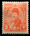 Египет 1944-1950 гг. • SC# 243 • 2 m. • король Фарук • стандарт • MH OG VF