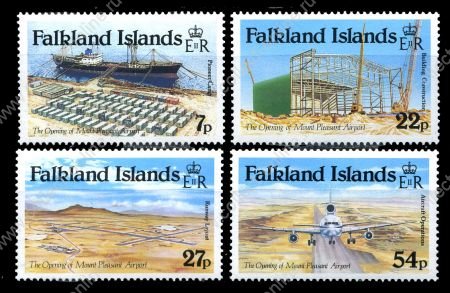 Фолклендские о-ва 1985г. Sc# 425-8 • Открытие нового аэропорта • MNH OG VF (кат. - $7.00)
