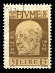 ФИЮМЕ 1920г. SC# 98 / 5 l. / ГАБРИЭЛЬ АНУНЦИО / USED F-VF