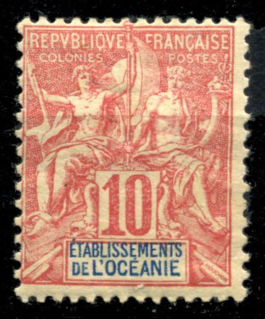 ФР. ПОЛИНЕЗИЯ 1892-1907гг. SC# 7 / 10c. / СТАНДАРТ / MH OG F-VF