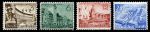 ГЕРМАНИЯ 1940г. MI# 739-42(SC# 494-7) / ВЫСТАВКА В ЛЕЙПЦИГЕ / MNH OG VF / АРХИТЕКТУРА