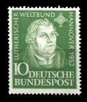 Германия • ФРГ 1952 г. • Mi# 149(Sc# 689) • 10 pf. • Лютеранский конгресс в Ганновере • MNH OG XF ( кат.- €15 )