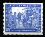 Германия • Совместная зона оккупации 1947 г. • Mi# 966a • 75 pf. • Лейпцигская осенняя ярмарка • для оккупированных территорий • MNH OG VF