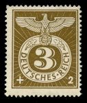 Германия 3-й рейх 1943 г. • Mi# 830 (SC# B217 ) • 3 + 2 pf. • для оплаты спецгашений • благотворительный выпуск • MNH OG VF