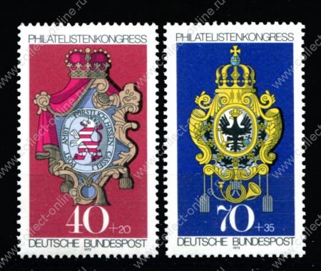 ФРГ 1973г. SC# B500-1(MI# 764-5) / Фил. выставка / MNH OG VF / Гербы