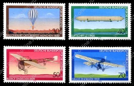 Германия ФРГ 1978 г. • Mi# 1005-8(Sc# B549-52) • История авиации • полн. серия • MNH OG XF ( кат.- € 4,5 )