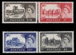 ВЕЛИКОБРИТАНИЯ 1959(63)г. GB# 595-8a / ЗАМКИ / MNH OG VF / АРХИТЕКТУРА