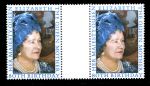 ВЕЛИКОБРИТАНИЯ 1980г. GB# 1129 / КОРОЛЕВА МАТЬ / MNH OG VF / гаттер пара