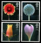 Великобритания 1987 г. • Gb# 1347-50 • 18 - 34 p. • Экзотические цветы(фотографии) • полн. серия • MNH OG VF ( кат. - £4 )