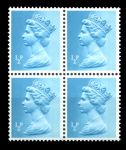 ВЕЛИКОБРИТАНИЯ 1970-1990 гг SC# MH22 / 1/2p. МАШИННЫЙ СТАНДАРТ / MNH OG VF / кв. блок