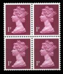 ВЕЛИКОБРИТАНИЯ 1970-1990гг SC# MH23 / 1p. МАШИННЫЙ СТАНДАРТ / MNH OG VF / кв. блок