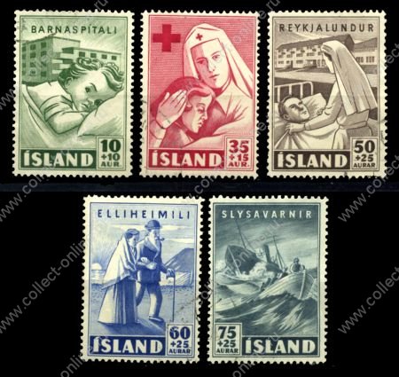 Исландия 1949г. SC# B7-11 / благотворительные / Used VF