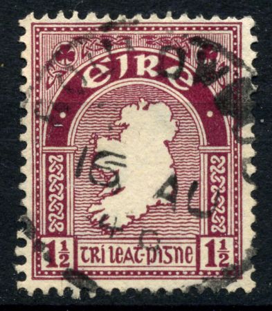 ИРЛАНДИЯ 1940-2гг. SC# 108 / 1 1/2 p. КАРТА СТРАНЫ / USED F-VF / КАРТЫ