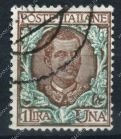 Италия 1901-1926 гг. • SC# 87 • 1 L. • Виктор Эммануил III • стандарт • USED F-VF