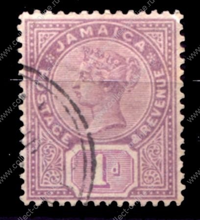 Ямайка 1889-1891 гг. • Gb# 27 • 1 d. • королева Виктория • стандарт • Used F-VF