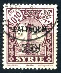 Латакия 1931-1933 гг. • SC# 2 • 10 с. • надпечатка на осн. выпуске марок Сирии • коричн. • Used F-VF