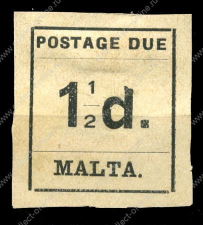 МАЛЬТА 1925г. GB# D3(SC# J3) / 1 1/2d. СЛУЖЕБНАЯ / MH OG F-VF