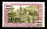 МОНАКО 1926-31гг. SC# 99 / 1.25fr./1fr. БУХТА МОНАКО / MNG F-VF / АРХИТЕКТУРА ПАРУСА