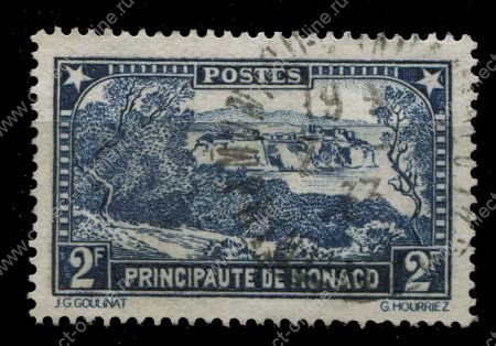 МОНАКО 1932-7гг. SC# 125 / 2 fr. СКАЛА МОНАКО / USED F-VF / АРХИТЕКТУРА