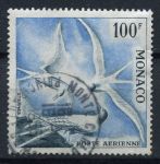 МОНАКО 1955-7гг. SC# C41a / 100 fr. АВИАПОЧТА ПТИЦЫ / USED F-VF / ФАУНА