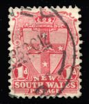 Новый Южный Уэльс 1905-1910 гг. • GB# 334 • 1 d. • осн. выпуск • герб колонии • Used F-VF