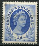 Родезия и Ньясаленд 1954-1956 гг. • Gb# 2 • 1 d. • Елизавета II • стандарт • Used VF
