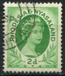 Родезия и Ньясаленд 1954-1956 гг. • Gb# 3 • 2 d. • Елизавета II • стандарт • Used VF