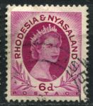 Родезия и Ньясаленд 1954-1956 гг. • Gb# 7 • 6 d. • Елизавета II • стандарт • Used VF