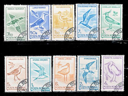 РУМЫНИЯ 1991г. SC# 3639-48   / ДИКИЕ ПТИЦЫ / CTO USED VF / ФАУНА