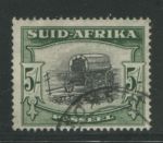 Южная Африка 1933-1948 гг. • GB# 64a • 5 sh. осн. • выпуск • повозка переселенцев (афр. язык) • Used F-VF 