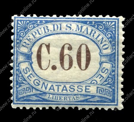 САН МАРИНО 1925-7г. SC# J27 / 60 c. / MNH OG VF