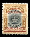 СТРЕЙТС СЕТЛМЕНТ 1907г. SC# 139 / 4 c. на 18 c. / MH OG VF / ГЕРБЫ