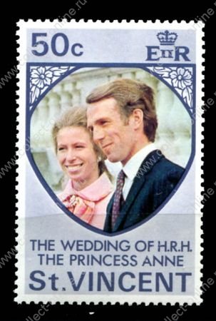 Сент-Винсент 1973 г. • Gb# 358 • 50 c. • Свадьба принцессы Анны • MNH OG XF