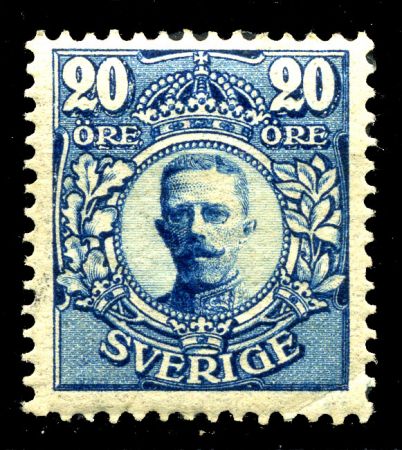 ШВЕЦИЯ 1910-9гг. SC#  83 / 20 o. КОРОЛЬ ГУСТАВ V / MNH OG F-VF