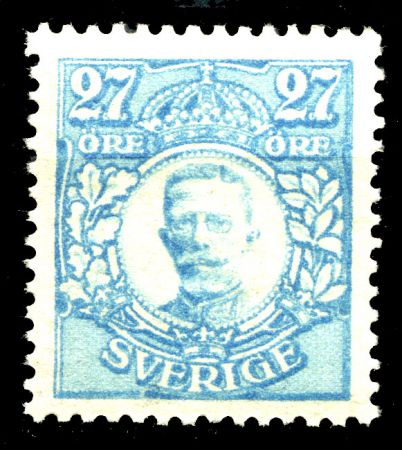 ШВЕЦИЯ 1910-9гг. SC#  85 / 27 o. КОРОЛЬ ГУСТАВ V / MNH OG F-VF