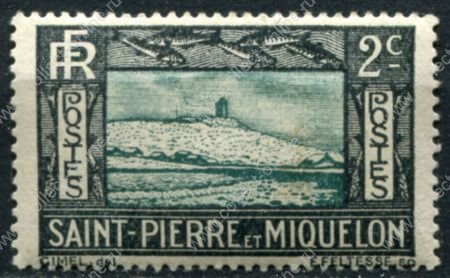 Сен-Пьер и Микелон 1932-1933 гг. • Iv# 137 • 2 c. • осн. выпуск • маяк на утёсе • MNH OG VF