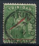 ТРИНИДАД 1882г. SC# 67 / 1d. на 6d. / USED F-VF