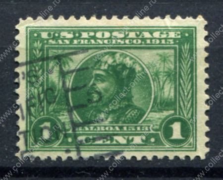 США 1913 г. SC# 397 • 1c. • Выставка "Панама-Тихий Океан" • Бальбоа • Used F-VF